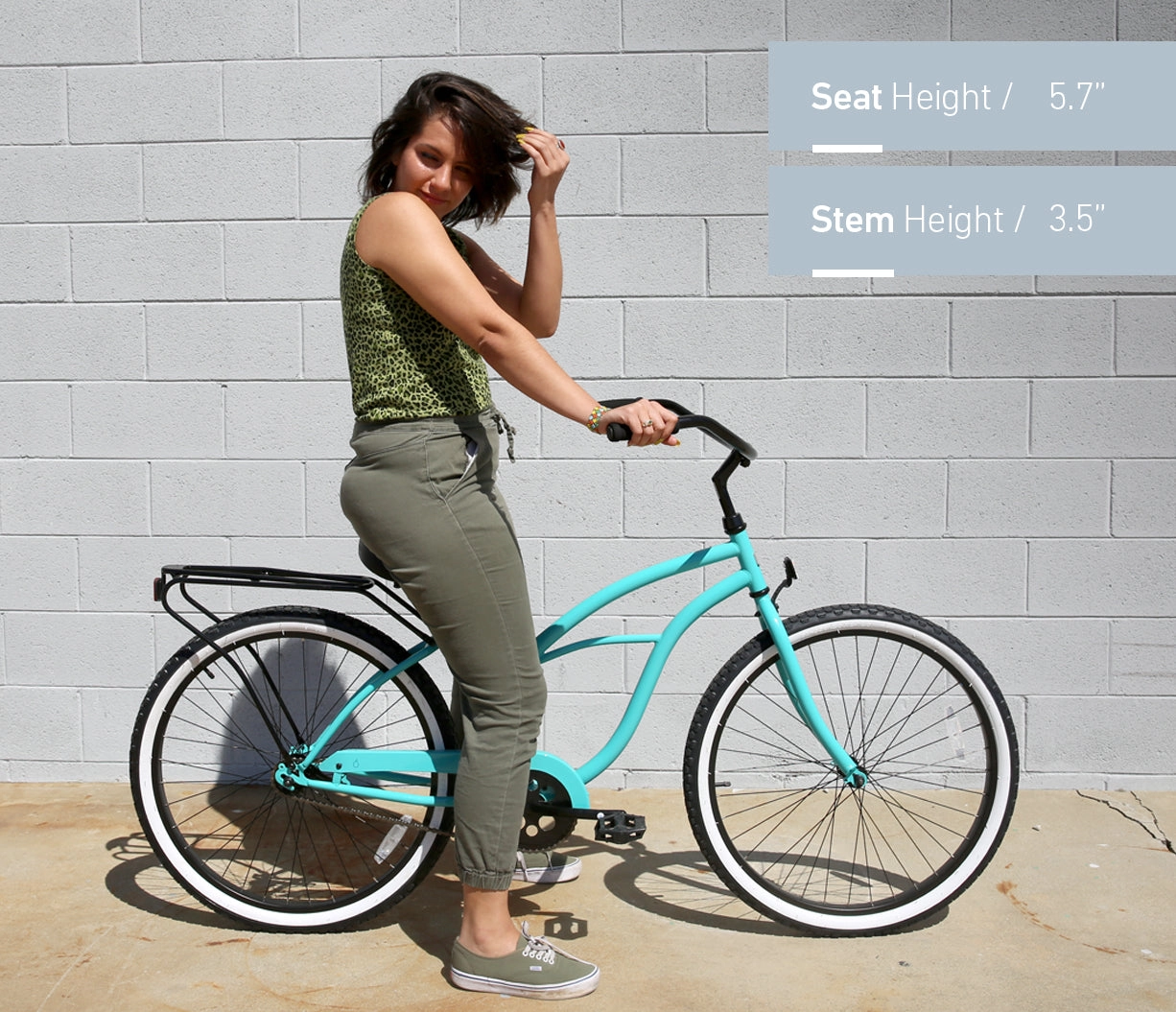 sixthreezero Around the Block Women's Casual 7-Speed Beach Cruiser Bicycle