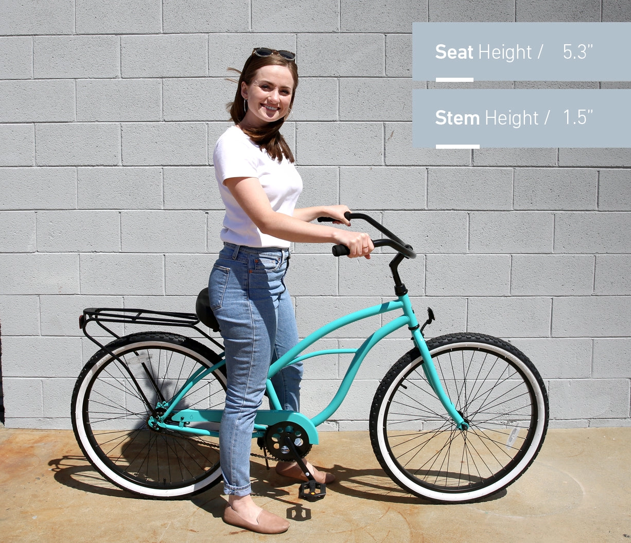 sixthreezero Around the Block Women's Casual 7-Speed Beach Cruiser Bicycle