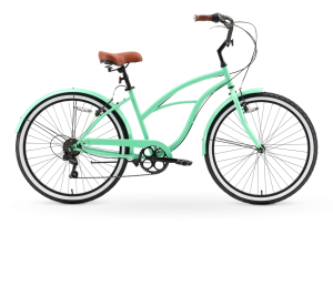 sixthreezero Around the Block Women's Casual 7-Speed Beach Cruiser Bicycle