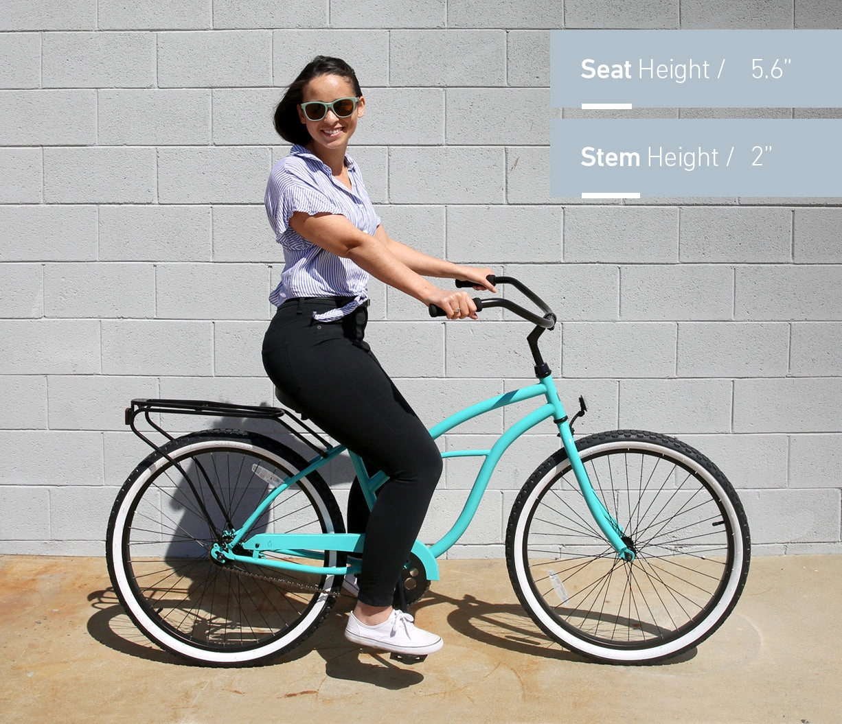 sixthreezero Around the Block Women's Casual 7-Speed Beach Cruiser Bicycle