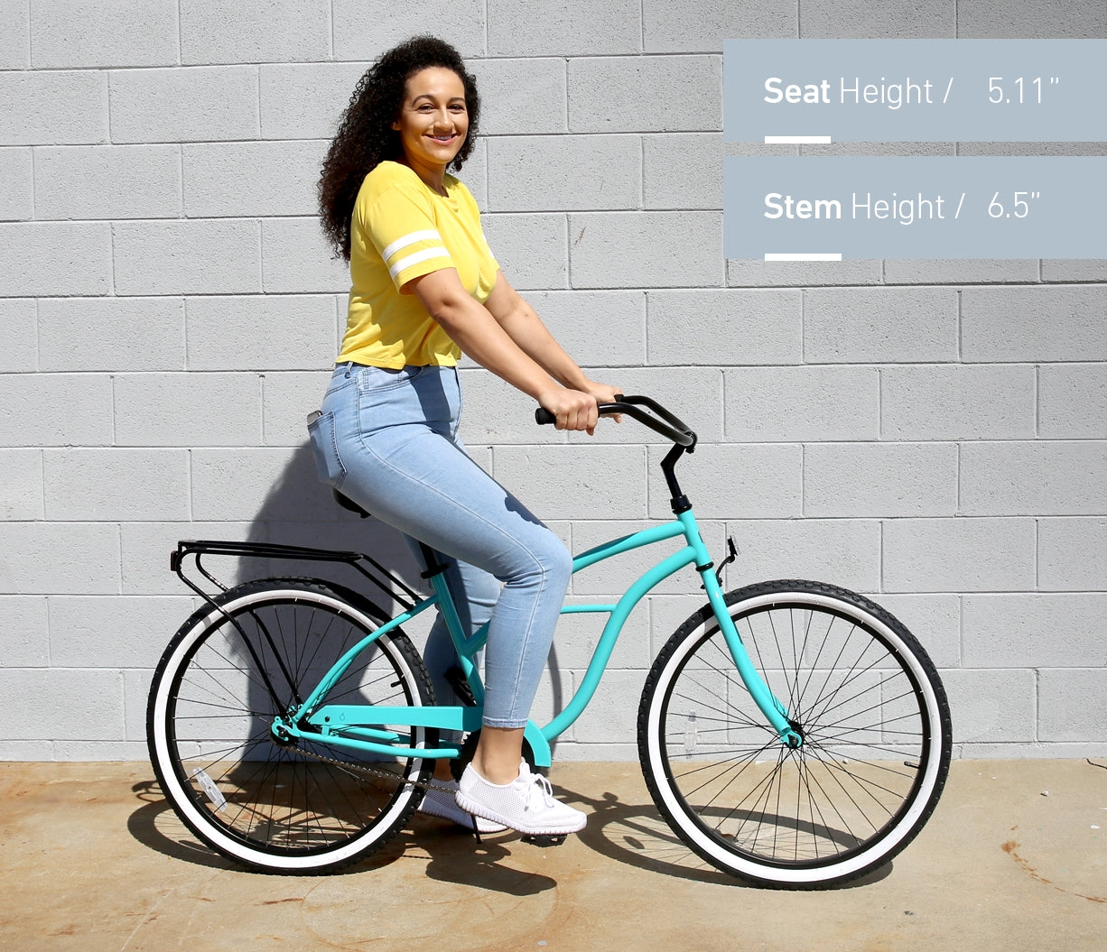 sixthreezero Around the Block Women's Casual 7-Speed Beach Cruiser Bicycle