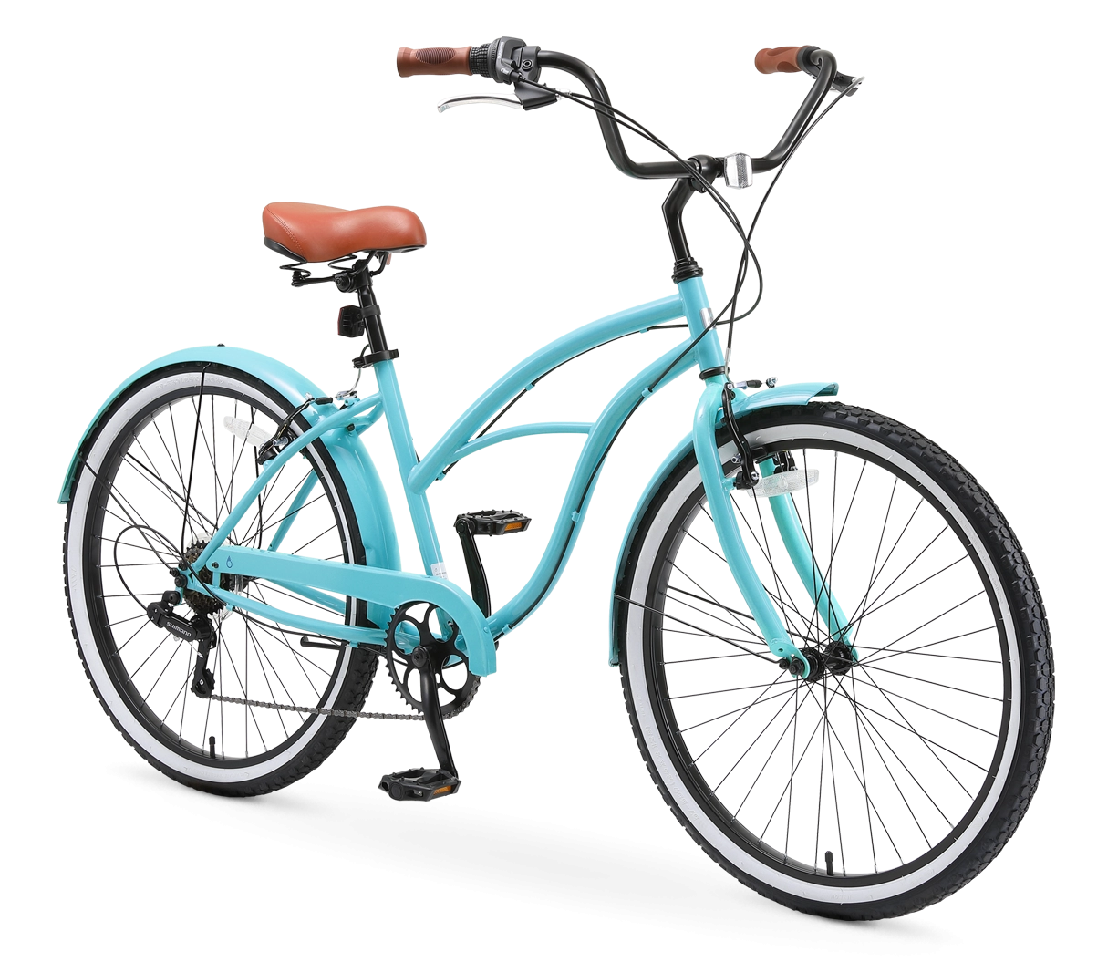 sixthreezero Around the Block Women's Casual 7-Speed Beach Cruiser Bicycle