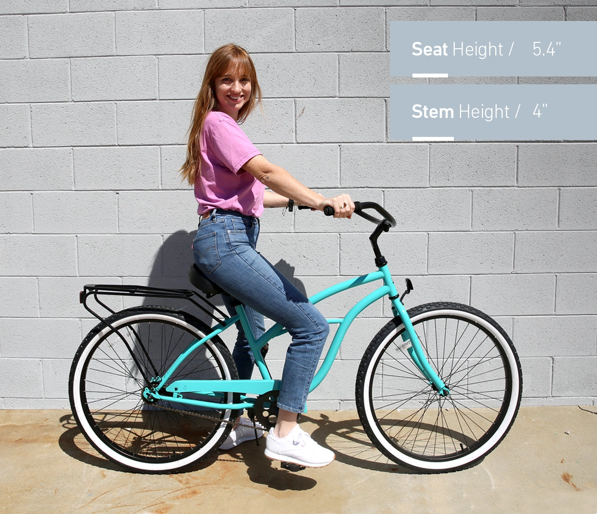 sixthreezero Around the Block Women's Casual 7-Speed Beach Cruiser Bicycle