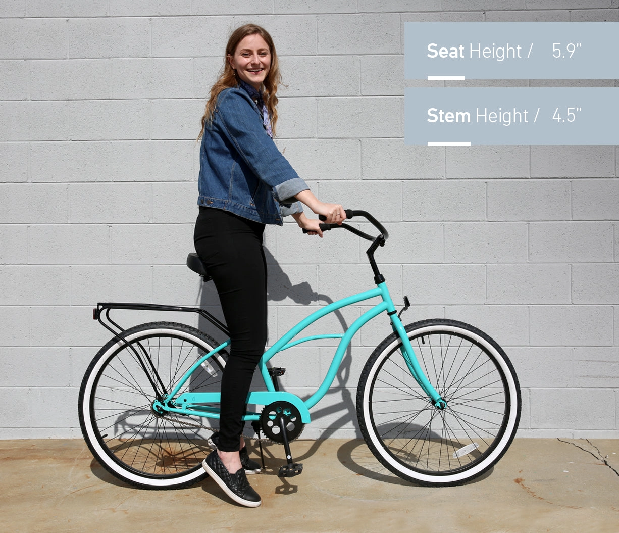 sixthreezero Around the Block Women's Casual 7-Speed Beach Cruiser Bicycle