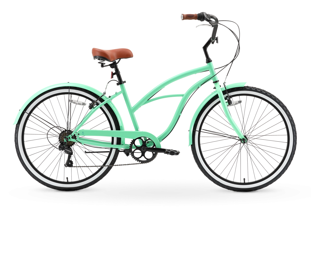 sixthreezero Around the Block Women's Casual 7-Speed Beach Cruiser Bicycle