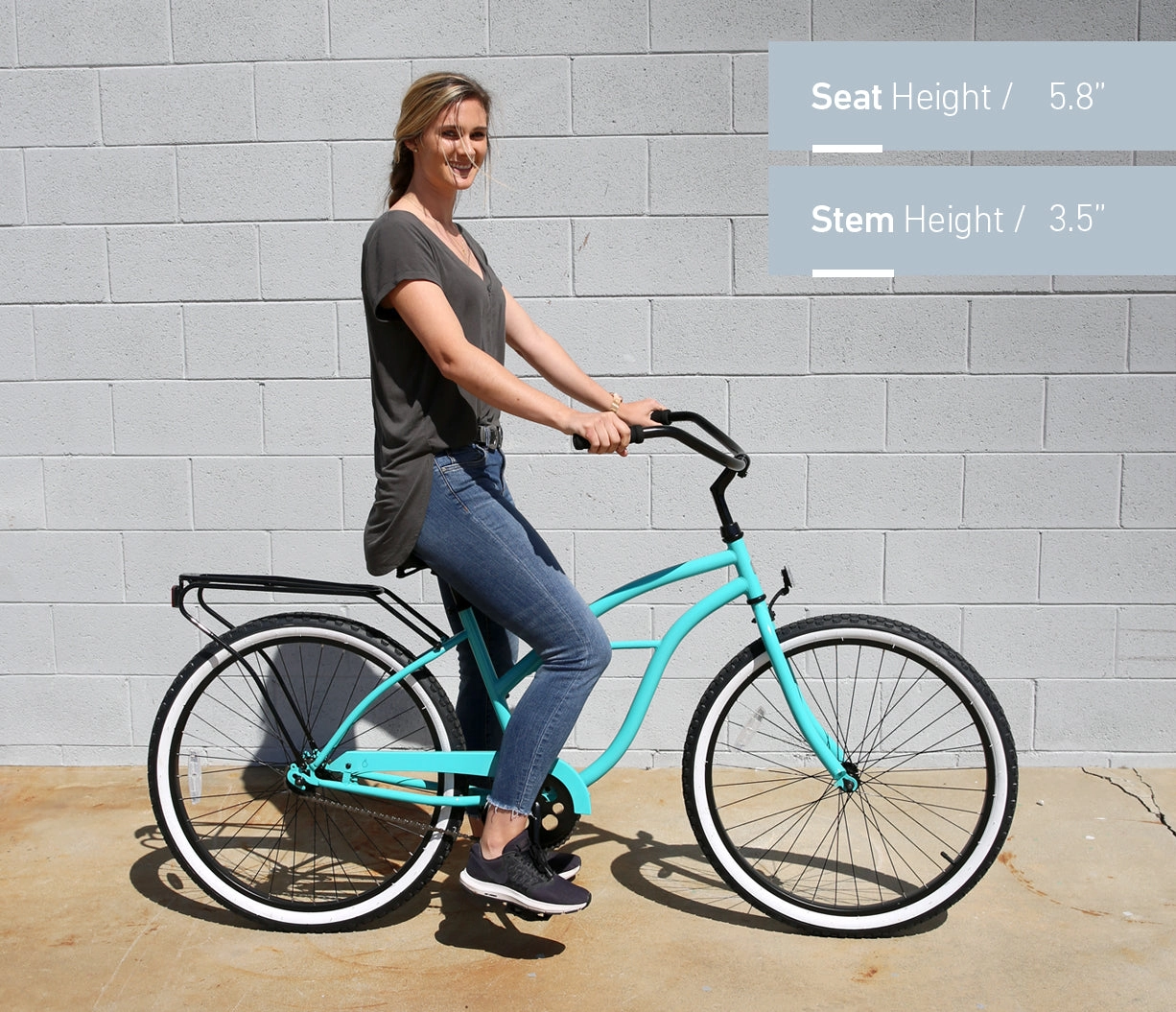 sixthreezero Around the Block Women's Casual 7-Speed Beach Cruiser Bicycle