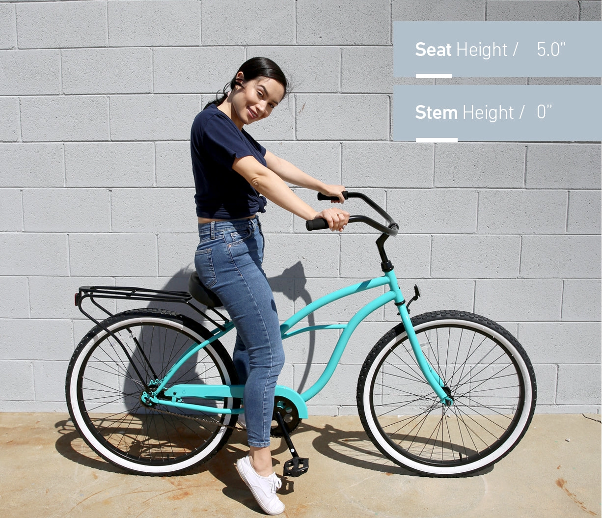 sixthreezero Around the Block Women's Casual 7-Speed Beach Cruiser Bicycle