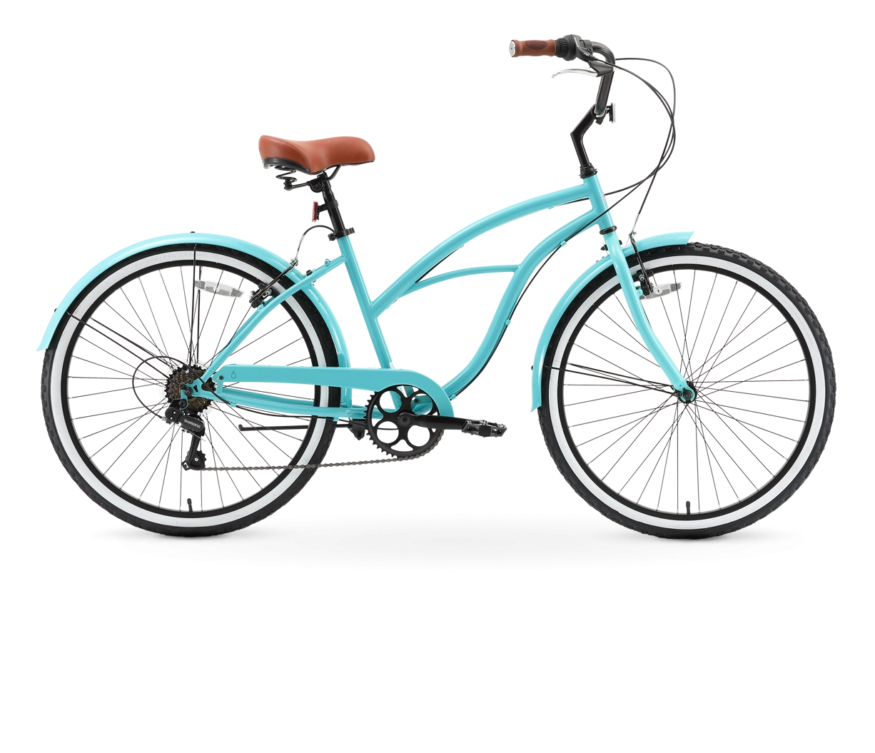 sixthreezero Around the Block Women's Casual 7-Speed Beach Cruiser Bicycle