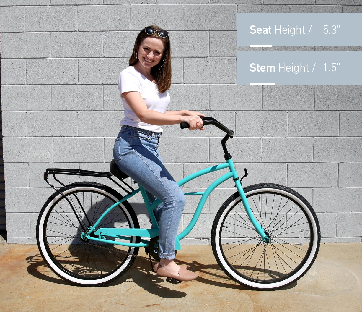 sixthreezero Around the Block Women's Casual 7-Speed Beach Cruiser Bicycle
