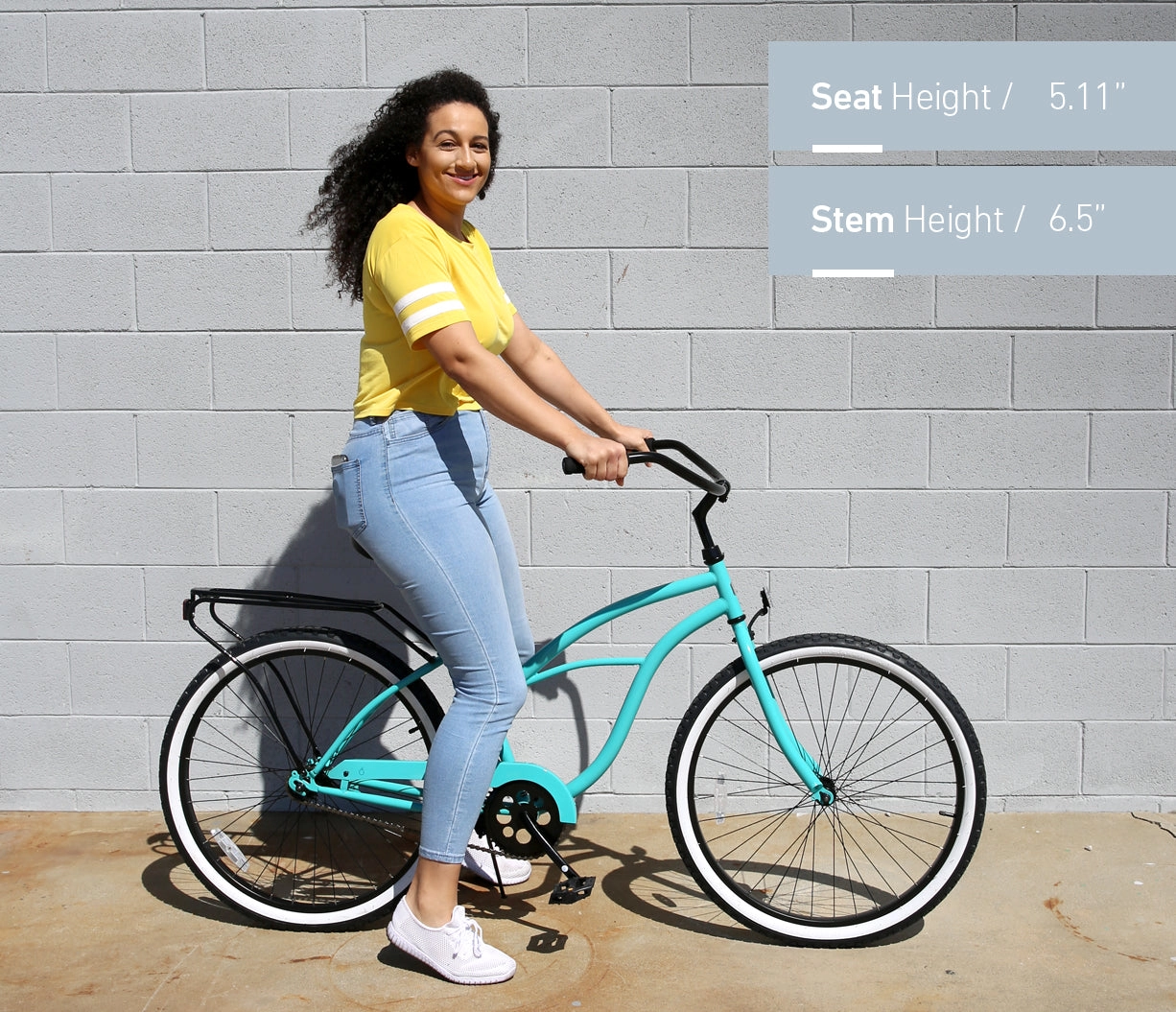 sixthreezero Around the Block Women's Casual 7-Speed Beach Cruiser Bicycle