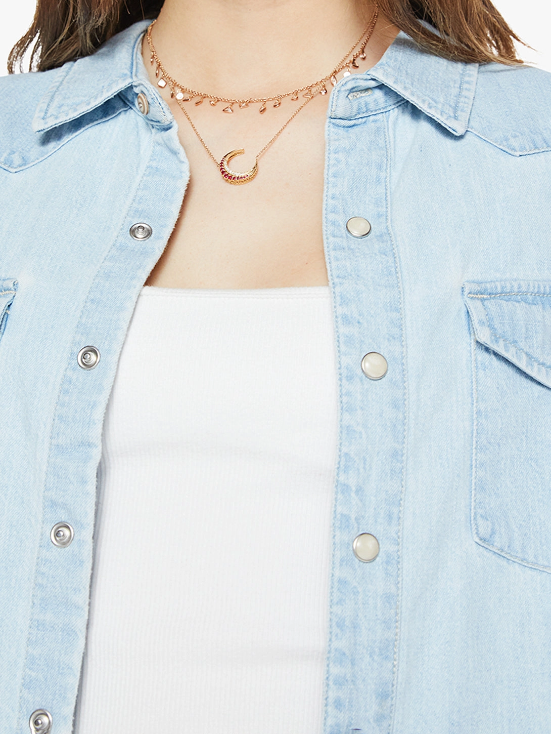 The Super Ex's Crop Step Fray Shirt - No End In Sight