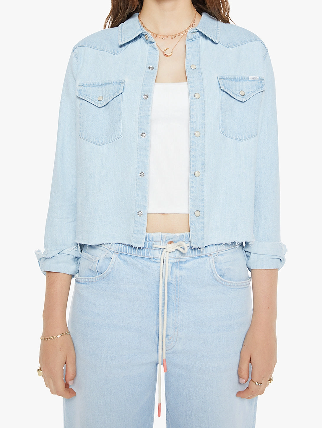 The Super Ex's Crop Step Fray Shirt - No End In Sight