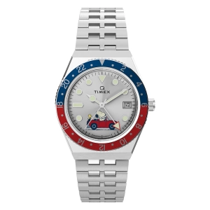 Timex x Peanuts Q Timex® Gmt 38mm Stainless Steel Band