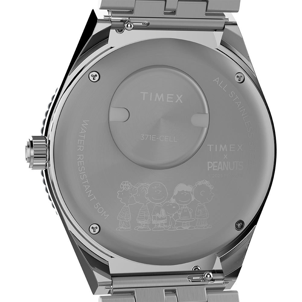 Timex x Peanuts Q Timex® Gmt 38mm Stainless Steel Band