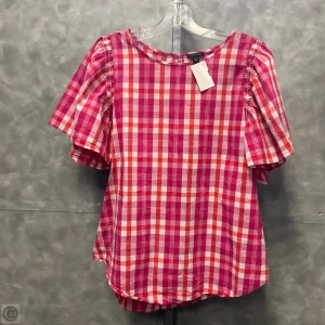 Top 3/4 Sleeve By Ann Taylor In Plaid Pattern, Size: M