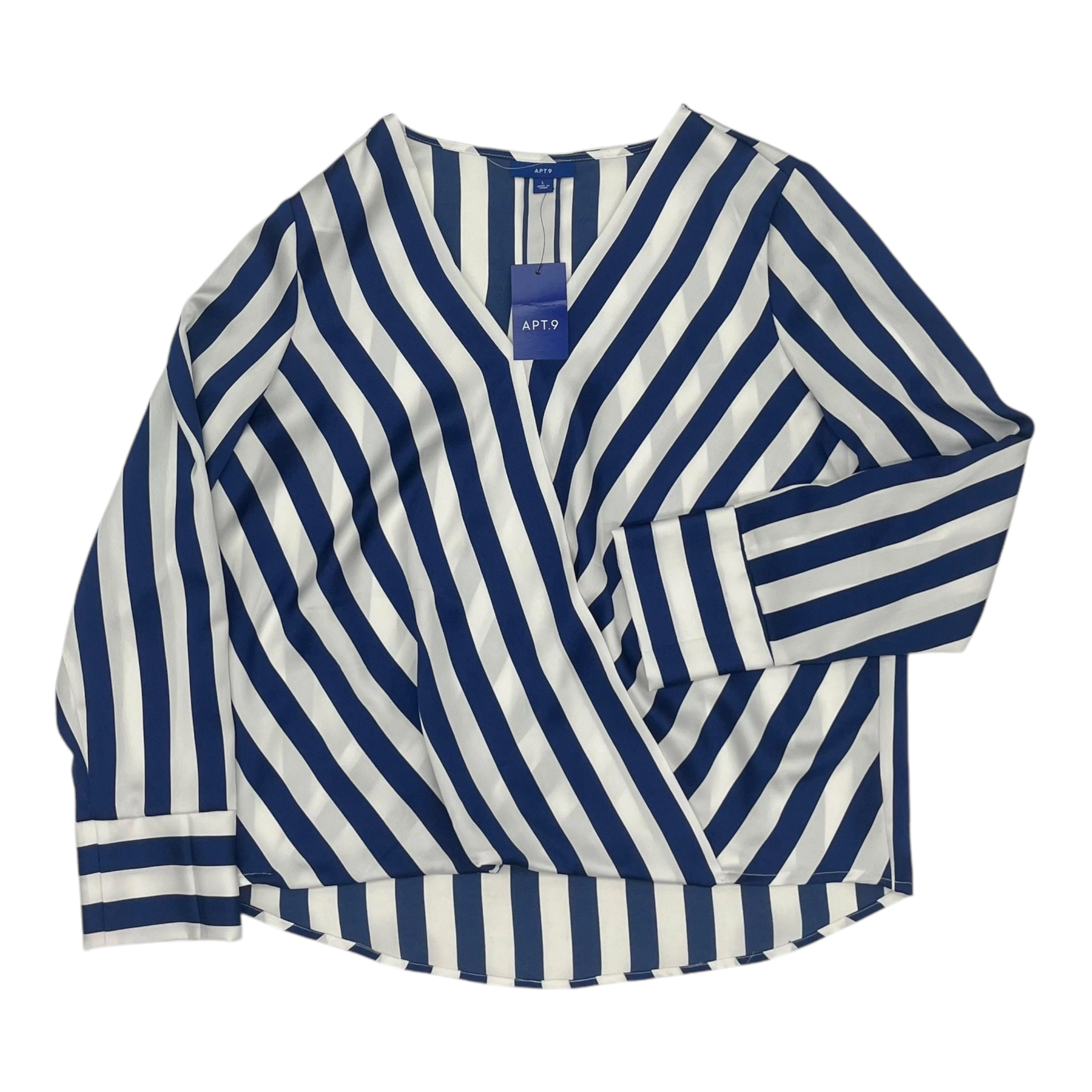 Top Ls By Apt 9 In Striped Pattern, Size:L