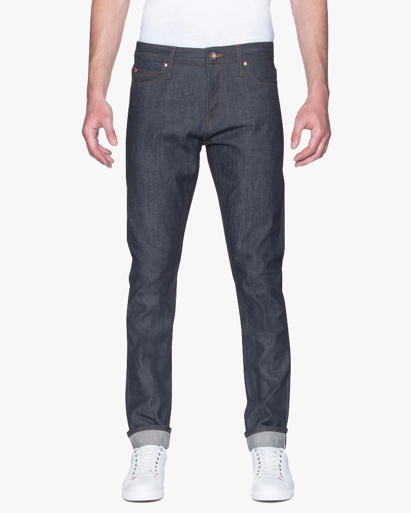 Unbranded UB401 Tight Fit Mens Jeans - 14.5oz Indigo Selvedge