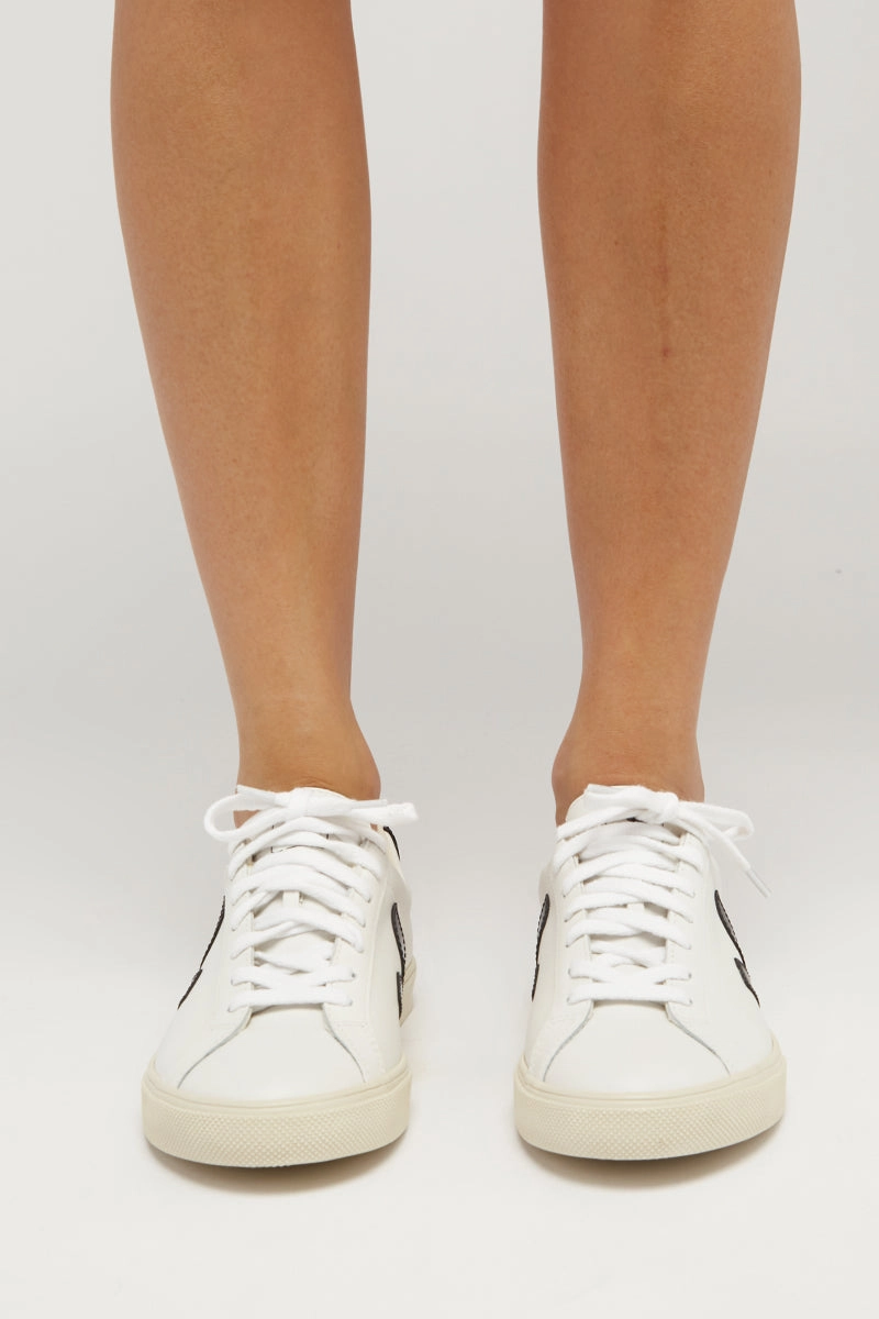 VEJA ESPLAR LEATHER WHITE BLACK