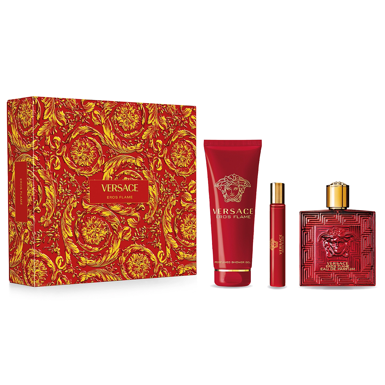 Versace Eros Flame by Versace 100ml EDP 3 Piece Gift Set