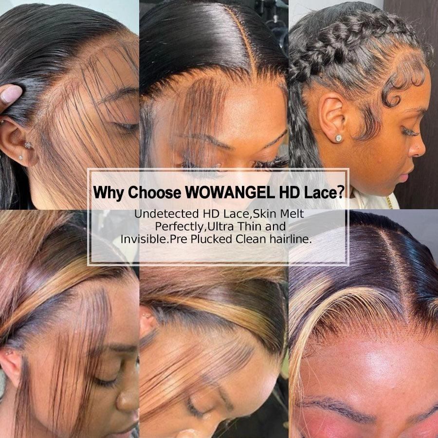 WOWANGEL Curly Pixie Skinlike Real HD Full Lace Wig Short Cut Wig