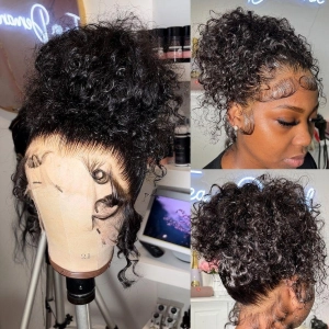 WOWANGEL Skinlike Real HD Full Lace Wig Water Wave Clean Hairline