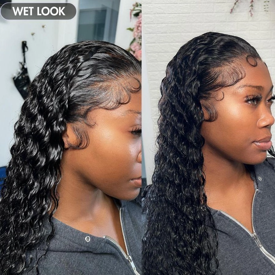 WOWANGEL Skinlike Real HD Full Lace Wig Water Wave Clean Hairline
