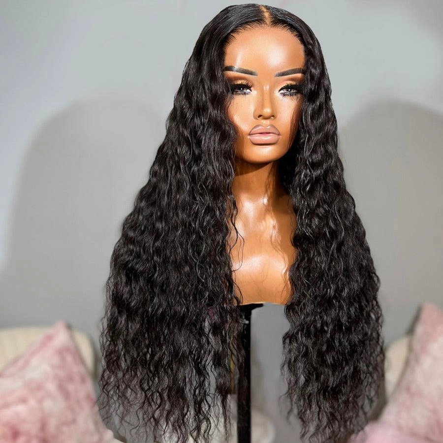 WOWANGEL Wear & Go Water Wave 5x5 Skinlike Real HD Lace Closure Wig Glueless Wig